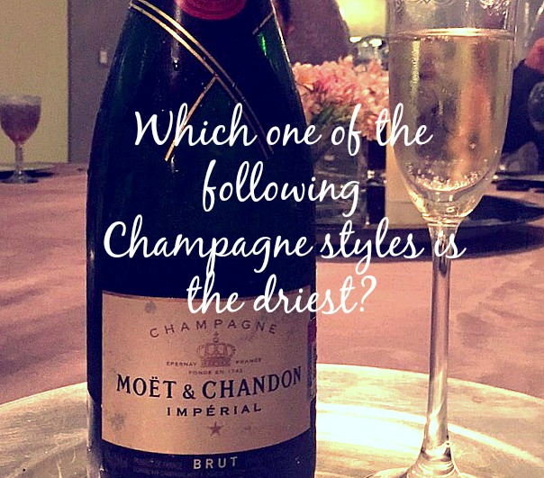 Which one of the following Champagne styles is the driest?