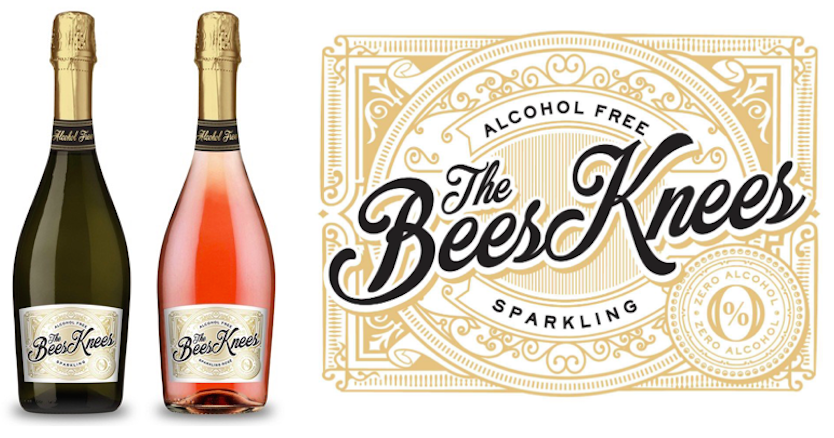 Bees Knees wine bottles and logo