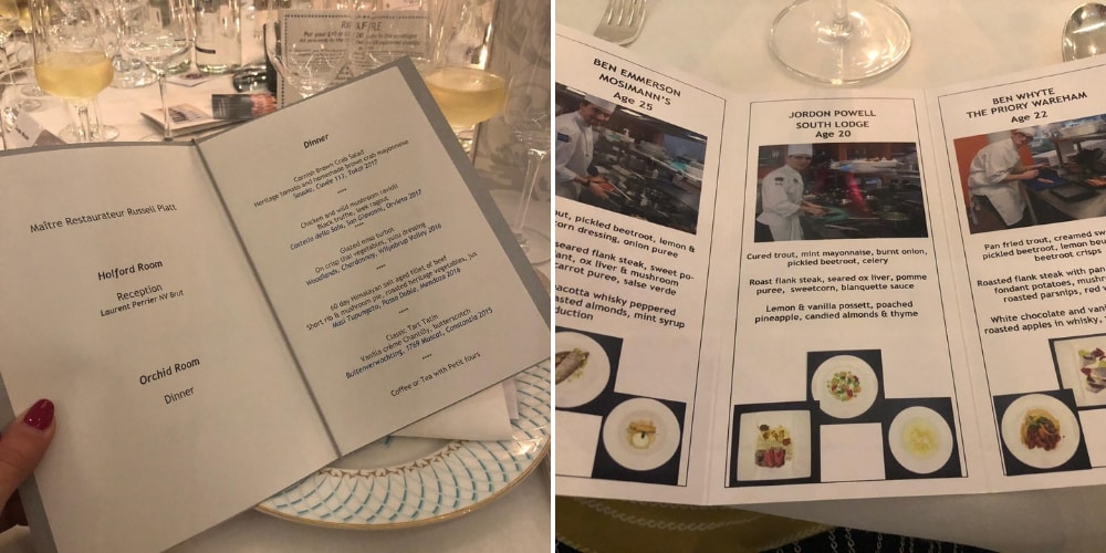 Wine and food pairing at the Dorchester Winerist