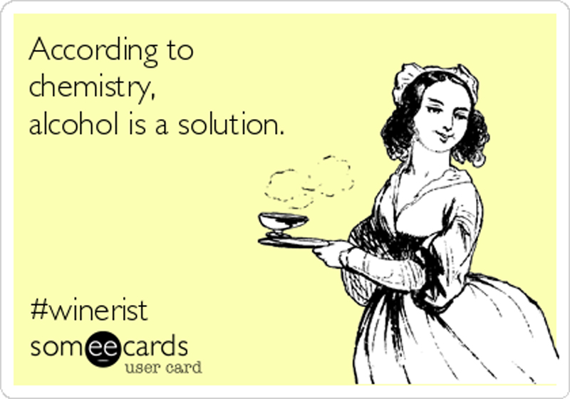 wine quotes - alcohol is a solution 