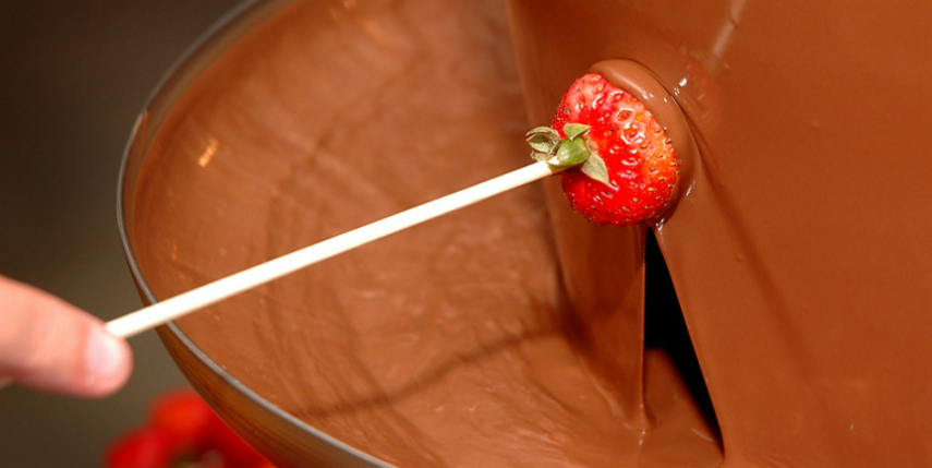 Chardonnay with chocolate covered strawberries