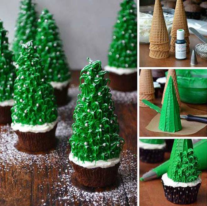 Christmas tree eadible cones