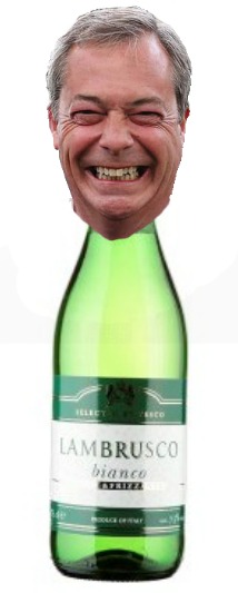 Party leader tasting notes - Farage Lambrusco