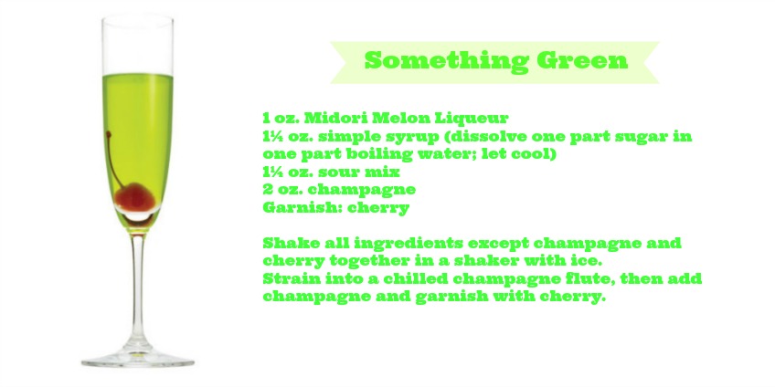 St Patrick's Day Wine Cocktails - Something Green Champagne Cocktail