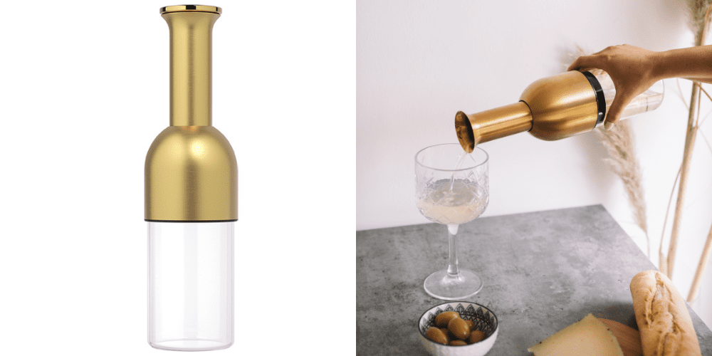 Keep wine fresh after opening bottle eto preserver decanter brass satin