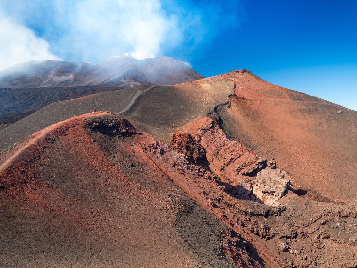 View of the Vulcan Etna, in Sicily.